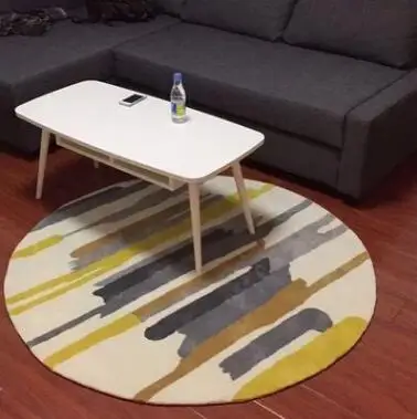 Скандинавский модный круглый ковер с геометрическим рисунком коврики для