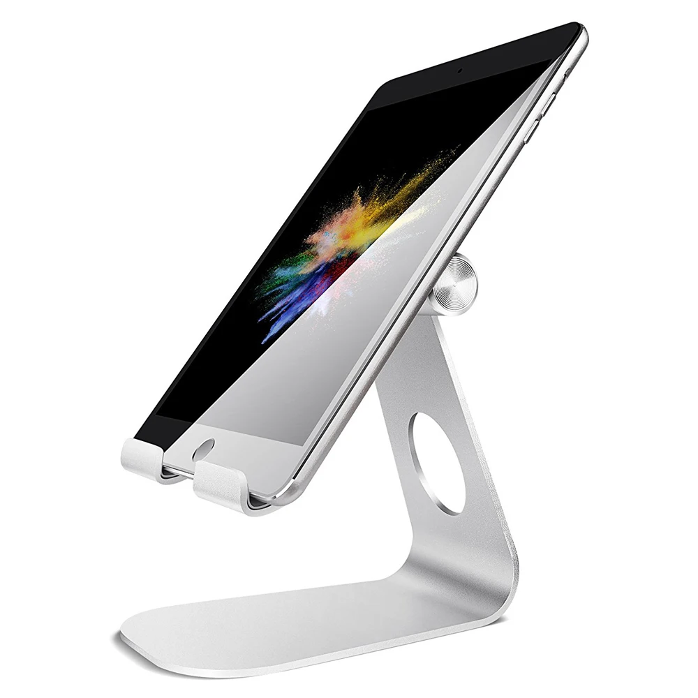 Tablet Stand Adjustable,Aluminum Desktop Stand Holder Dock Compatible 4-13 inch Tablet for iPad 9.7,10.5,12.9,Kindle,Nexus