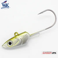 wk strong 80 90g and 60 60g jig hooks big jig head for soft lure weighted fishing hooks colorful jigs