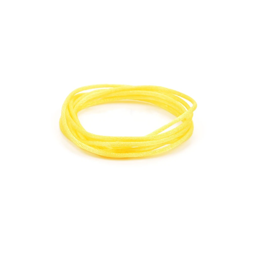 Yellow 20 м/лот, сделай сам, нейлоновые шнуры, 1,5 мм, соска, зажим, цепь для прорезывания зубов, ожерелье, сделай веревку, силиконовые бусины, ручная работа, атласная Ювелирная нить - Цвет: Yellow
