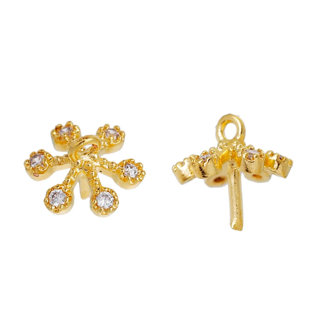 DoreenBeads медный серебристый цвет жемчужный подвесной коннектор штырьковый