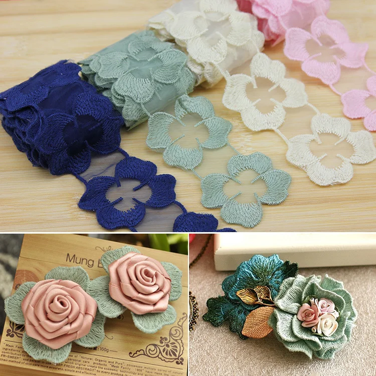 5 ярдов/партия хлопковые аксессуары для волос см|lace trim flower|lace trimleaf lace |