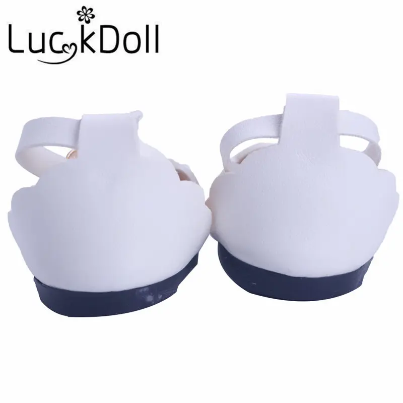 LUCKDOLL одноцветное Цвет Обувь с прорезями подходит 18 дюймов American& 43 см для ухода за ребенком для мам Baby Doll одежду, аксессуары, для девочек, игрушки, поколение, подарок
