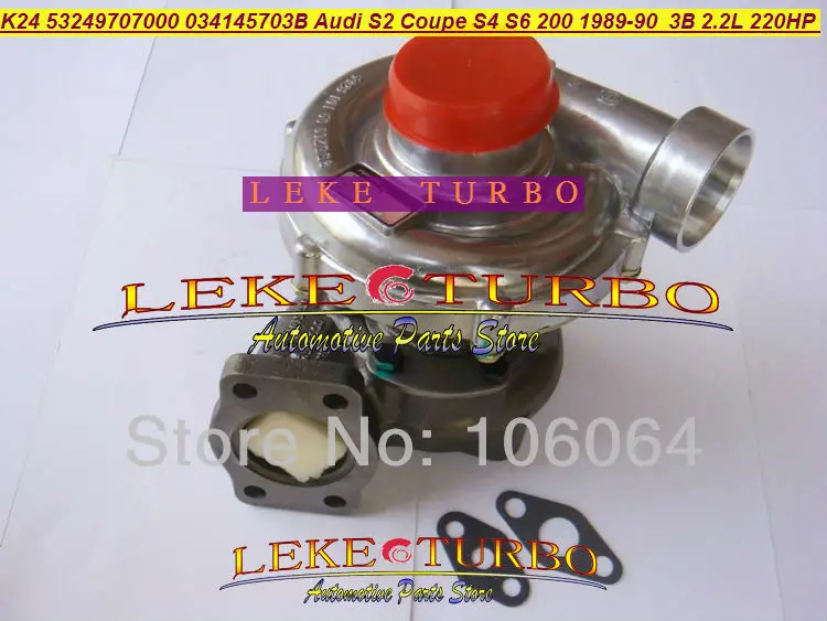 K24 53249707000 53249887000 034145703B 034145702X 034145702V турбо для Audi 80 S2 S4 S6 Coupe 200 quattro 1989 3B AAN ABY 2.2L|turbo turbo