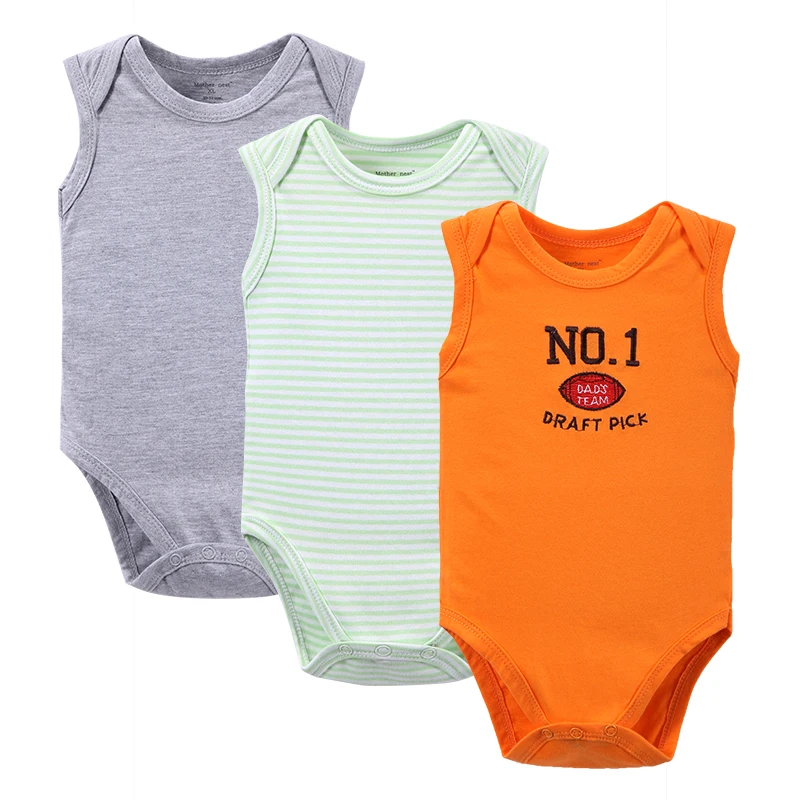 3PCS Бренд Spring Cute Обезьяна Девочки Bodysuit ребенок боди Теплый Короткие без рукавов