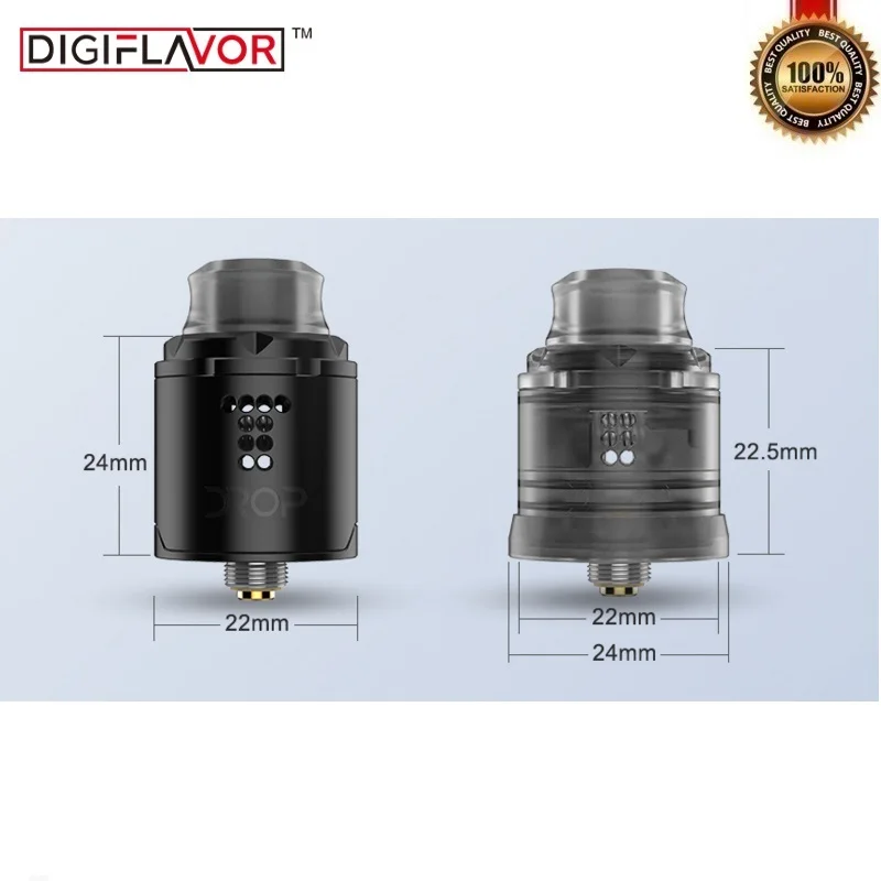 Оригинал Digiflavor Drop Solo RDA Tank одна катушка 22 мм атомайзер 24 Стандартный 510 и BF Squonk Pin