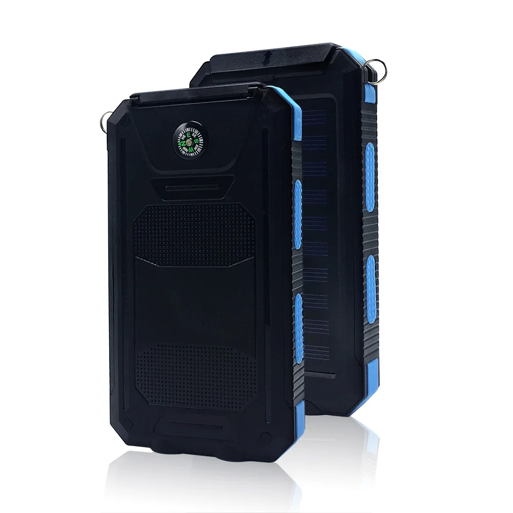 Водостойкая солнечная батарея 20000 мАч Dual USB Li-Polymer зарядное устройство для