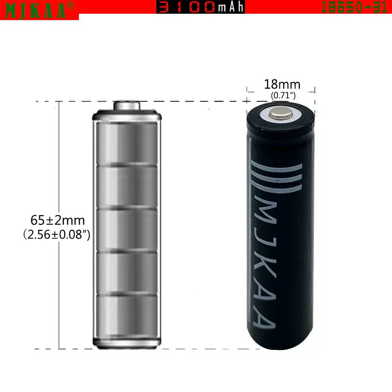 Высокое качество 18650 3 7 V 3100mAh литий-ионная аккумуляторная батарея для