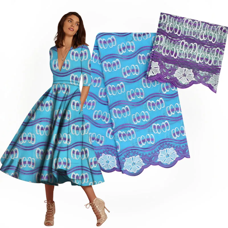 Африканский хлопковый гипюр кружевная ткань швейцарская тяжелая вышивка