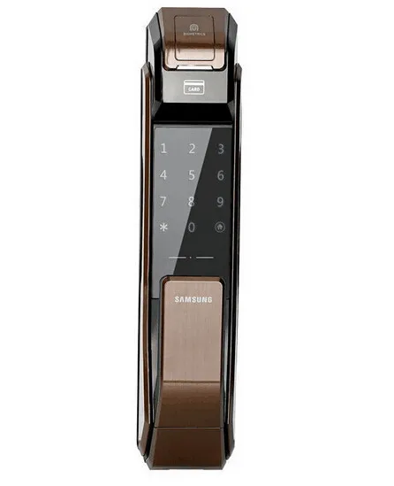 Samsung SHS-P718 цифровой дверной замок с отпечатком пальца/нажимной дверной замок кофейного цвета большой врезной