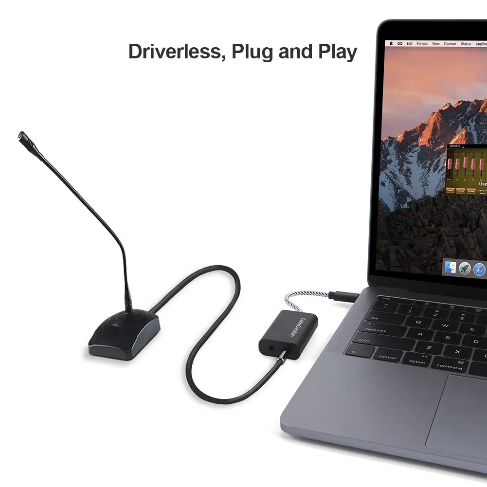 USB-C аудиоадаптер внешняя стереозвуковая карта jorinдо Type C с разъемом для наушников