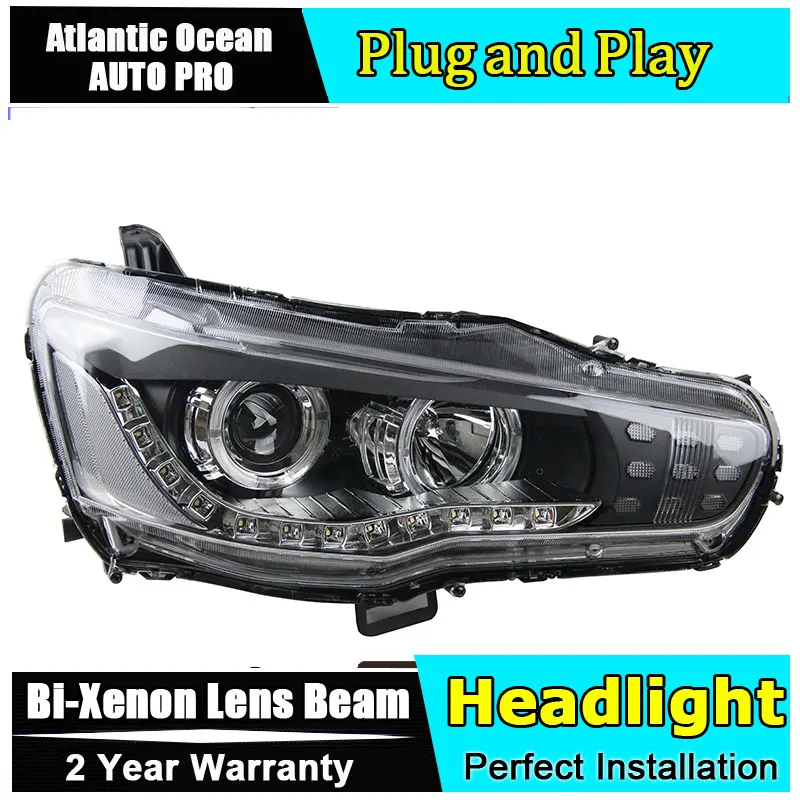 Автомобильный Стайлинг для Mitsubishi LANCER фары angel eyes 2012 для LANCER Bi-xenon двойной объектив HID комплект