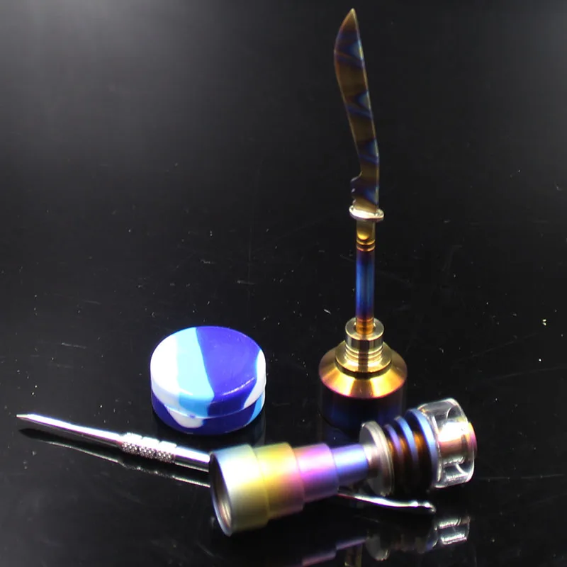 Стеклянные трубки Радужный титановый гвоздь карб Крышка для гвоздей силиконовая