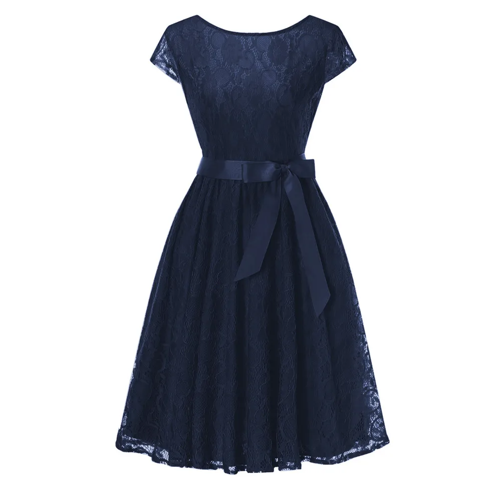 Женское винтажное кружевное платье подружки невесты с v-образным вырезом и