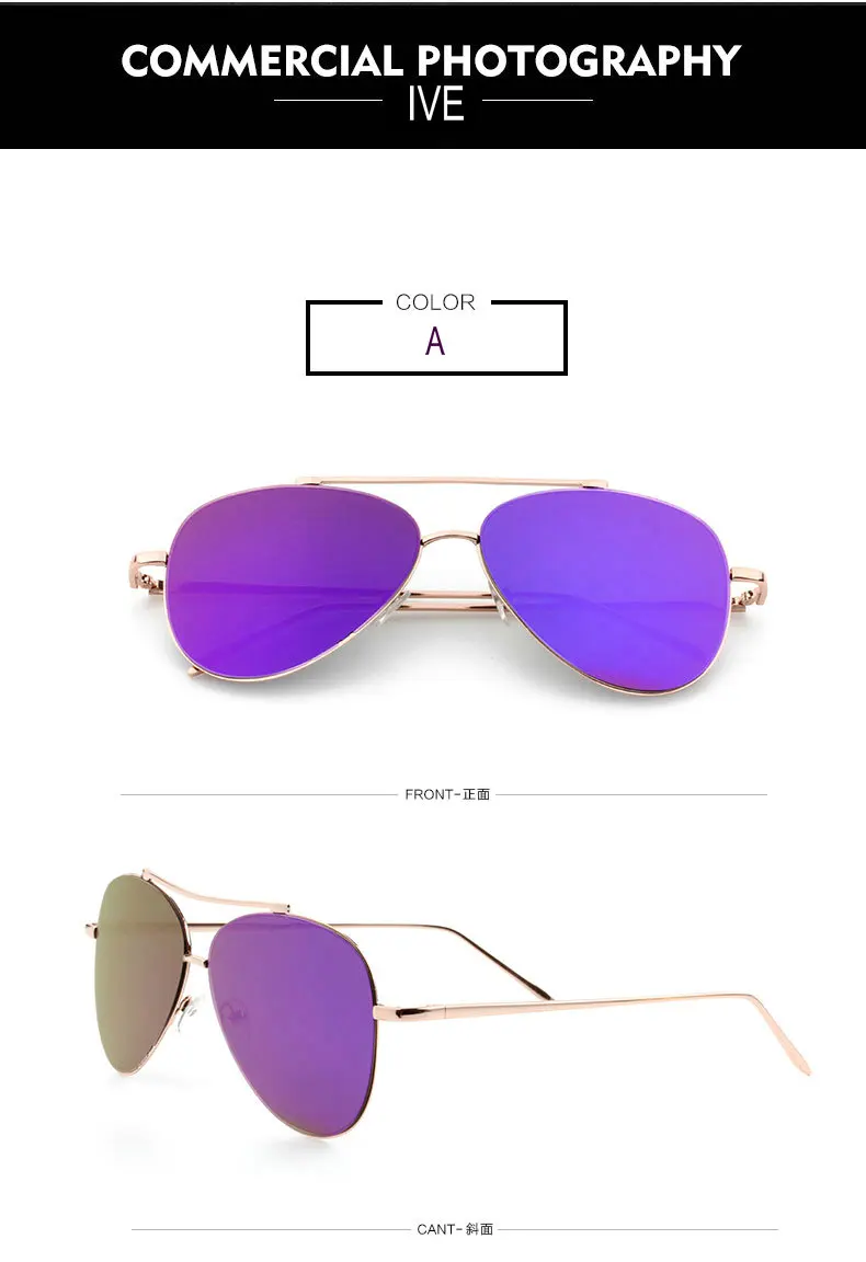 Солнцезащитные очки для женщин Для бренд Дизайн Цвет линзы пилот Стиль