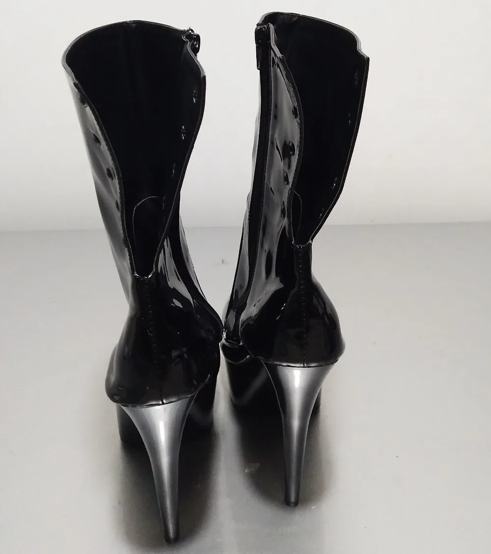 

fashion sexy knight female ladies 6 inch high heels platform 15cm pole dancing ankle boots autumn winter shoes