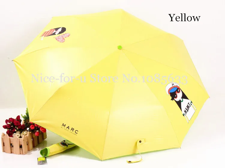 Stylish Marc Jacobs Candy Color Fully-automatic Anti-UV Parasol Sunshade Sunny Rainy Umbrella |