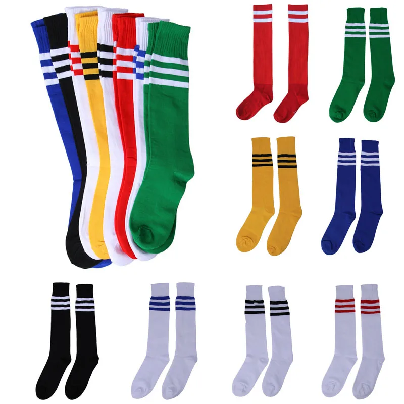 Длинные носки унисекс для мужчин и женщин зимние в полоску из хлопка спандекса 8