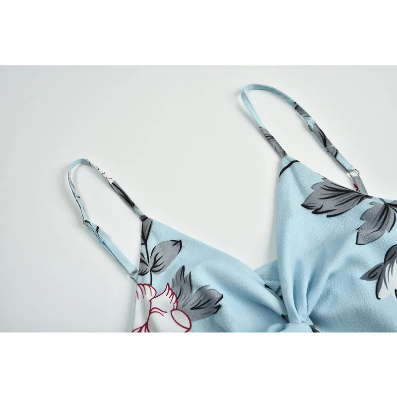 Женский пляжный комбинезон с цветочным принтом летний короткий Свободный