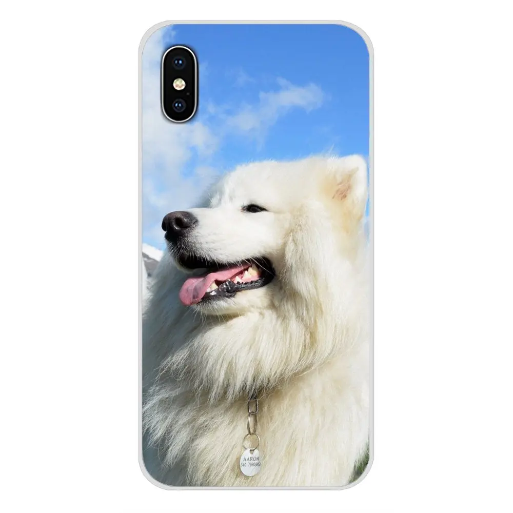Для Apple iPhone X XR XS MAX 4 4S 5 5S 5C SE 6 6S 7 8 Plus ipod touch Аксессуары чехлы для телефонов Samoyed puppy dog