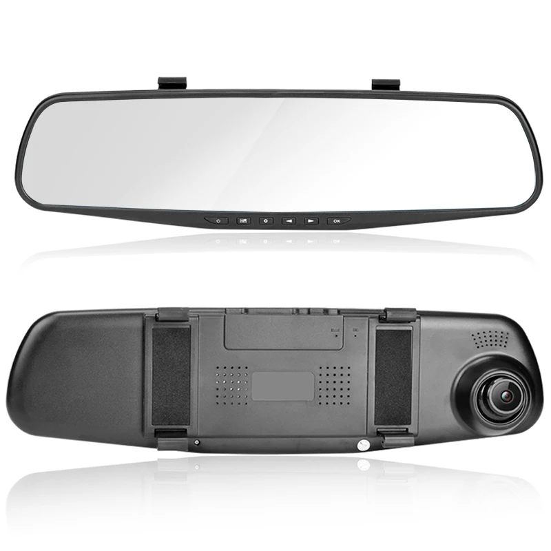 Jansite Автомобильный dvr двойной объектив Автомобильная камера FHD 1080 P дисплей Белое