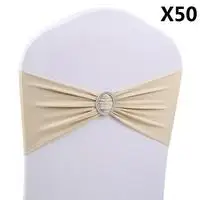 Горячая Распродажа! 50 шт./лот 15x36 см стрейч свадебный ремень чехол на стул с лентой с пряжкой слайдер пояса лук украшения - Цвет: 9