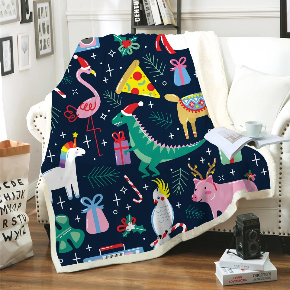 GRIDILANGO, покрывало из микрофибры с рисунком розового фламинго, плюшевое покрывало из шерпы, подгонянное одеяло для детей, взрослых, подарки, домашний текстиль