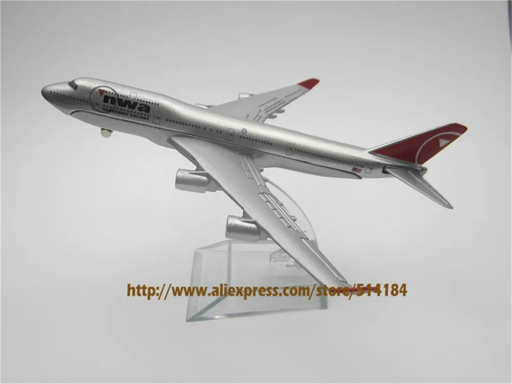 16 см Металлический Сплав Модель Самолета Американской Авиации NWA Airways Boeing 747 B747 400