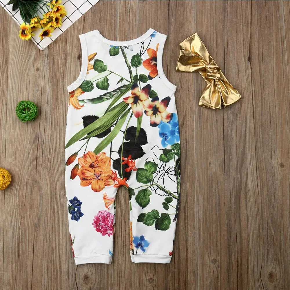 Pudcoco новорожденных детей для маленьких мальчиков и девочек цветок без рукавов