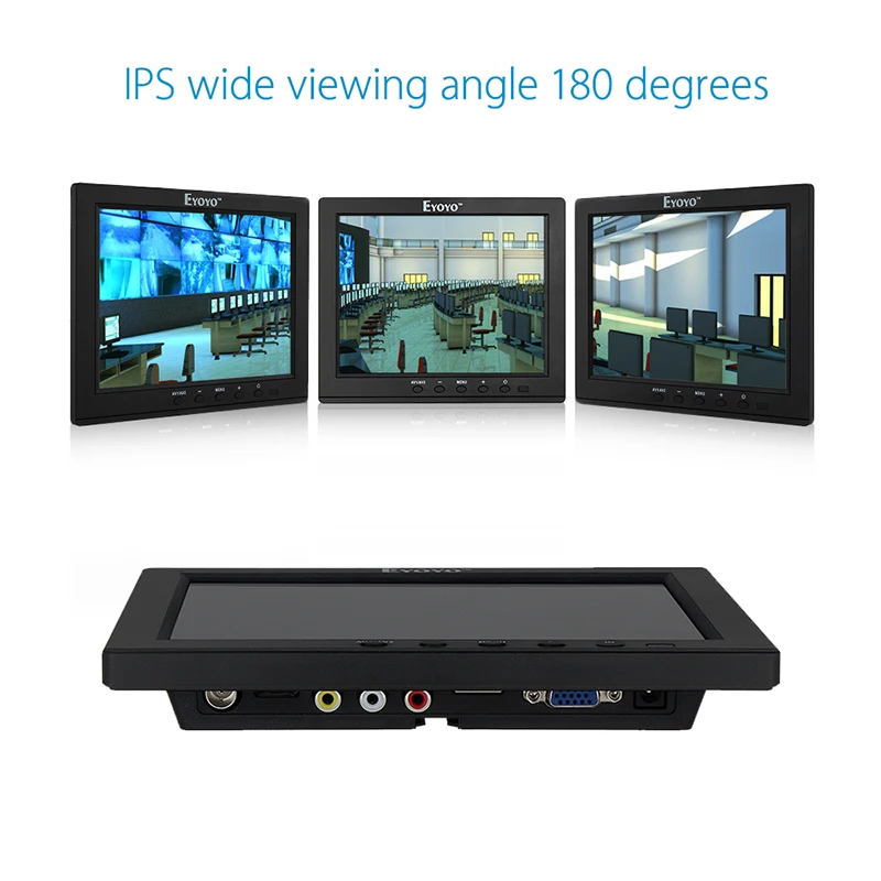 EYOYO EM08B 8 дюймовый TFT ЖК цветной монитор с VGA HDMI видеовход интерфейс IPS экран видео