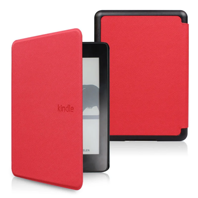 red Для всех новых Kindle чехол из искусственной кожи смарт-чехол с автоматическим выключением/пробуждением для всех новых Kindle 10го поколения - Цвет: red