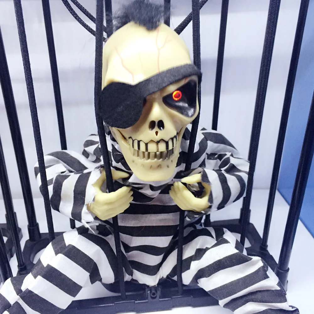 Хэллоуин Tricky реквизит скелет голова черепа полные призраки игрушечная клетка