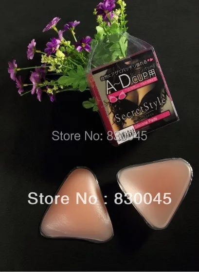 100% силиконовый Новый треугольный бюстгальтер Вставка колодки с красивой