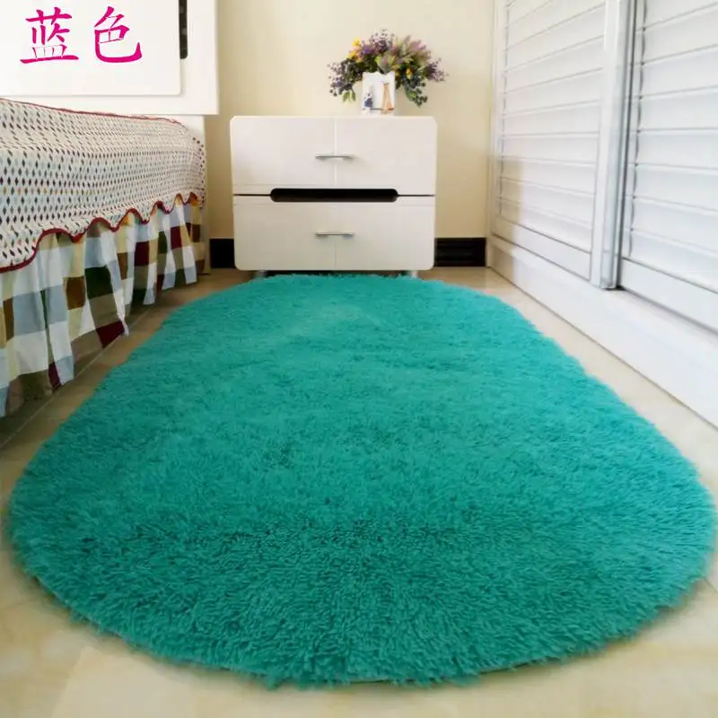 Однотонный эллипс ковер для гостиной зимний Романтический мягкий прихожей