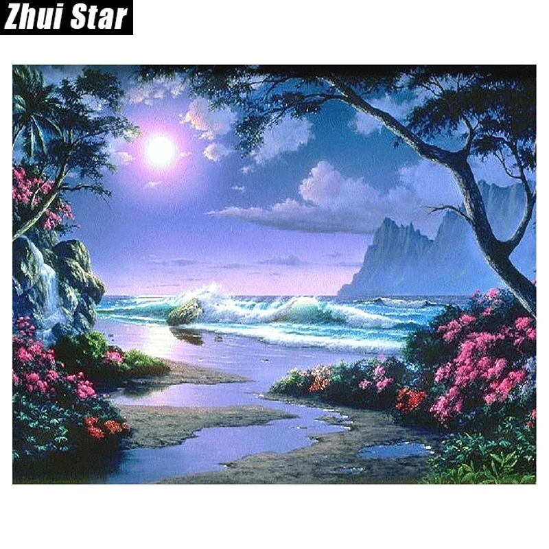 Алмазная 5D картина Пейзаж сделай сам с полными стразами мозаика подарок вышивка