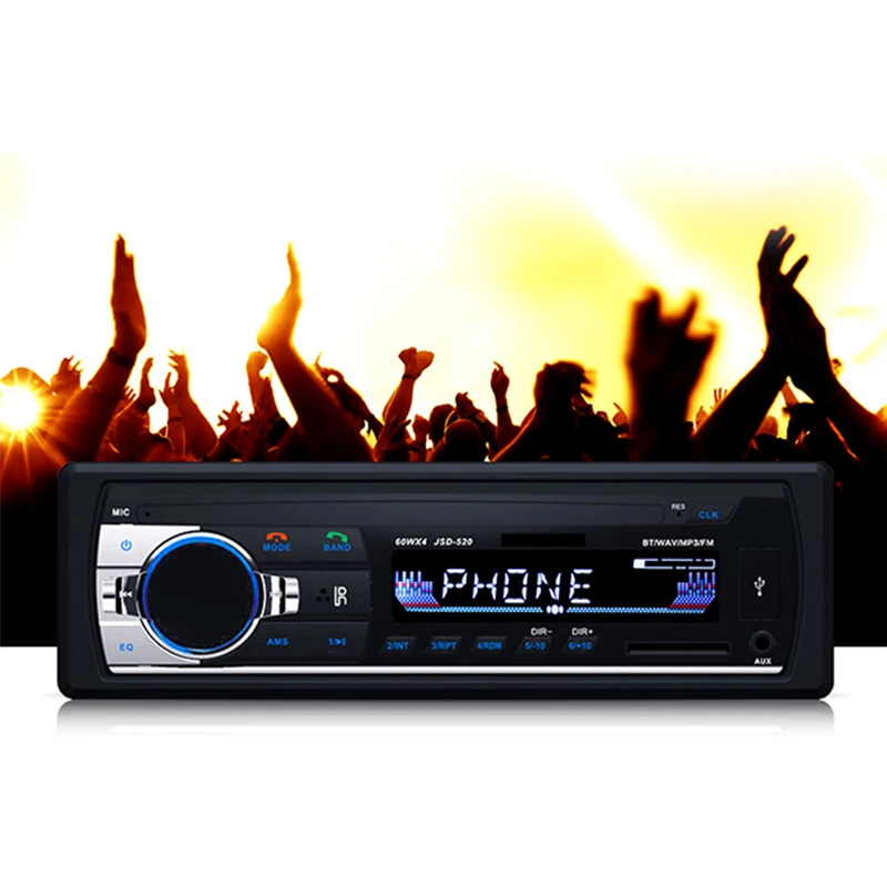 Автомагнитола 12 В стерео система с FM радио mp3 плеером Bluetooth AUX USB SD портом