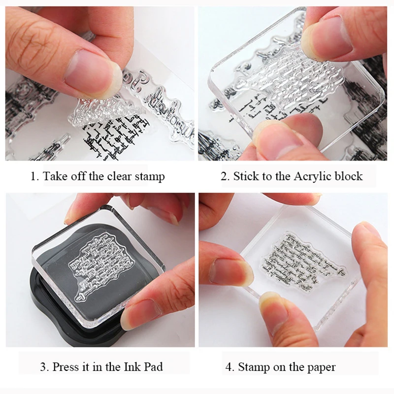 Высокий прозрачный акриловый блок для крафт бумага скрапбукинга украшения