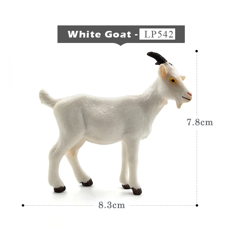 White Goat Имитация белой козы, овцы, фигурка животного, ПВХ, домашний декор, миниатюрное украшение для сада в виде Феи, аксессуары, пластиковая игрушка для рукоделия - Цвет: White Goat