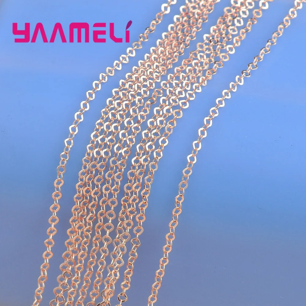 

Ювелирная фурнитура, оптовая продажа, 20 шт., цепочки для ожерелья с квадратными звеньями из розового золота, в наличии, быстрая доставка