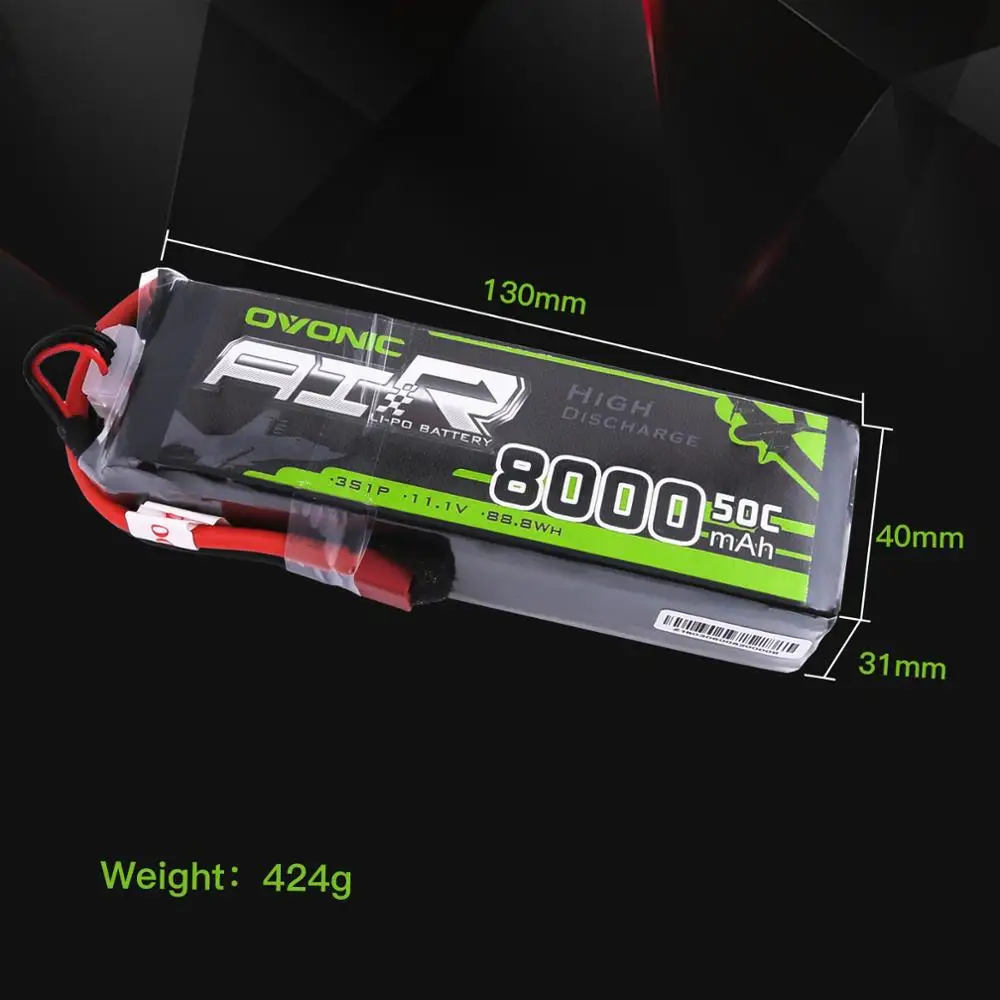 2 упаковки ovoic 8000mAh 4500mAh 5500mAh 3000mAh 2200mAh 50C 6S 4S 3S 2S Lipo аккумулятор для RC Heli Quad самолета автомобиля лодки