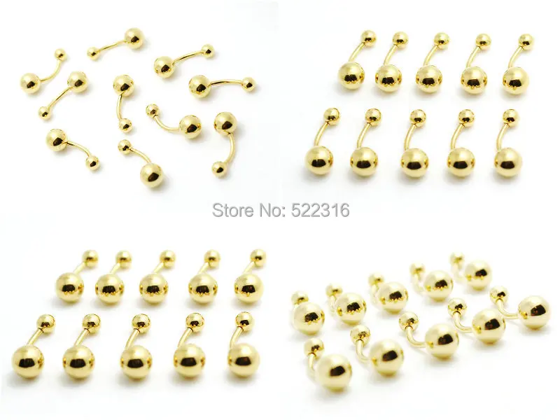 10 шт. серебряные черные синие золотые радужные кольца на живот из нержавеющей