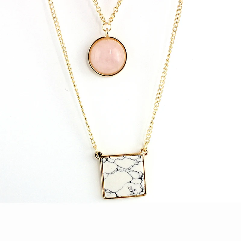 Женское многослойное ожерелье Szelam из натурального камня цепочка золотого цвета