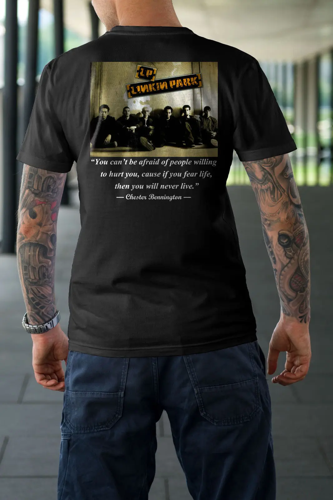 Новая мужская футболка Linkin Park Bennington, черные хлопковые футболки для мужчин, новинка, хлопок, высокое качество, топ-футболка размера плюс