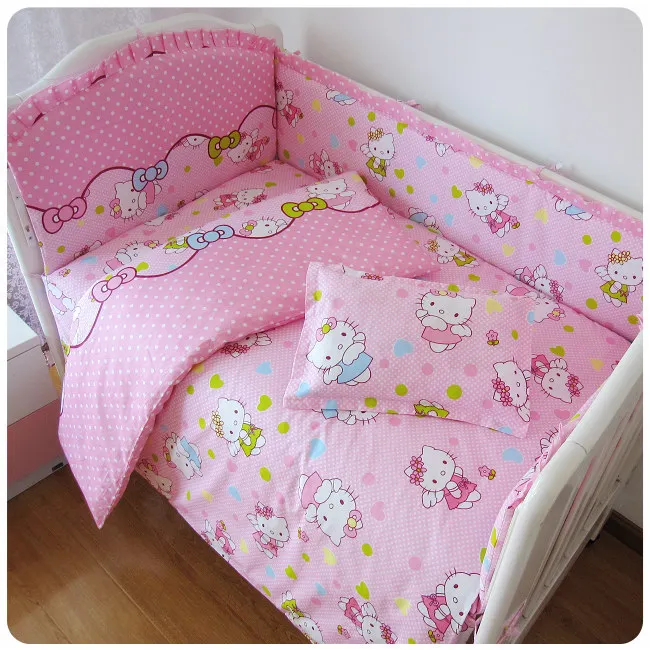 

Promotion! 6/7PCS Cartoon Baby bedding sets cama infantil cotton ,Duvet Cover,baby bedclothes crib bedding set ,120*60/120*70cm