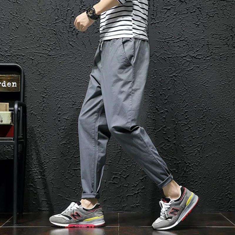 Высококачественные хлопковые мужские брюки прямые длинные классические деловые