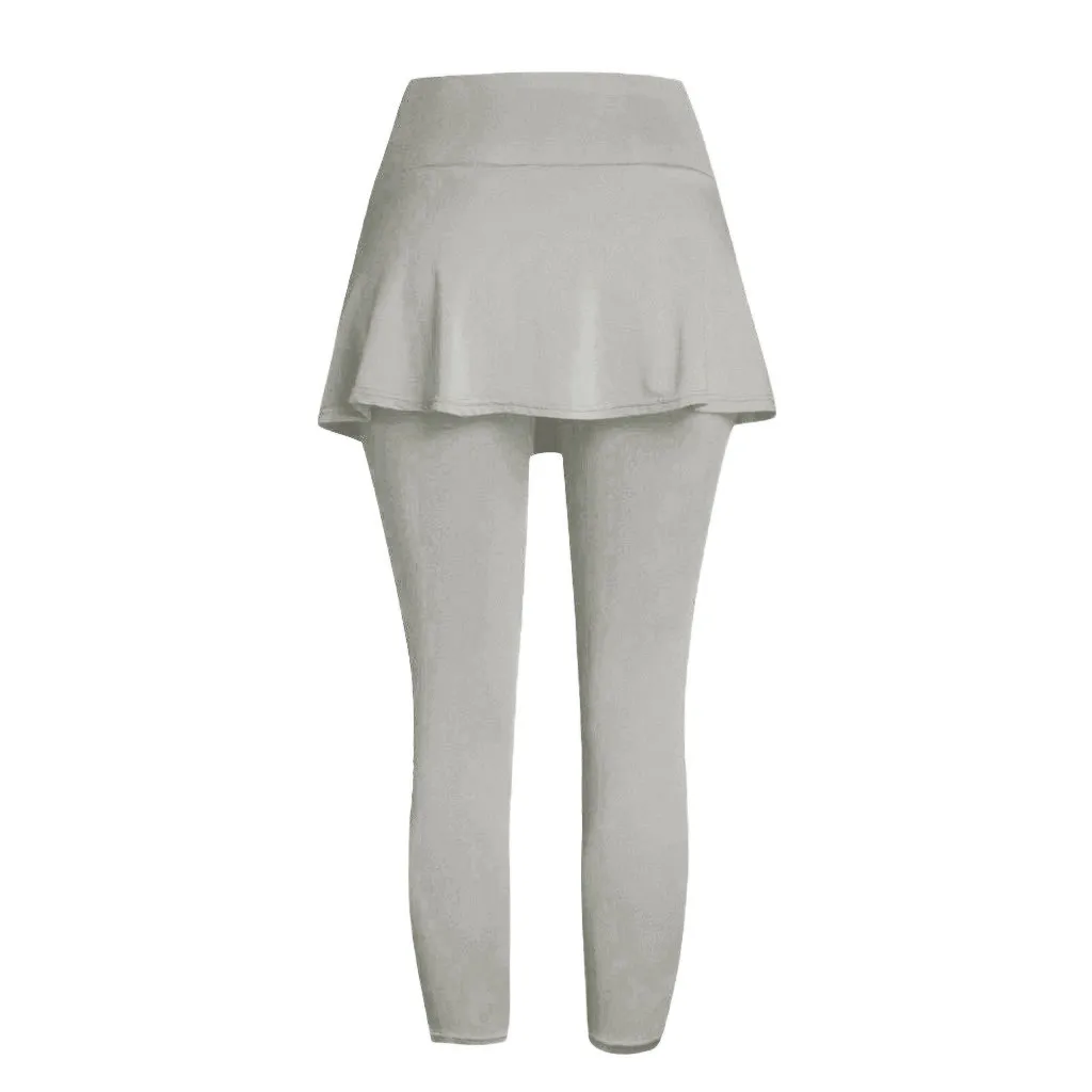 Pantalones Cargo Para Mujer, женская повседневная юбка, леггинсы, брюки для тенниса, спорта, фитнеса, укороченные кюлоты, брюки-кюлоты