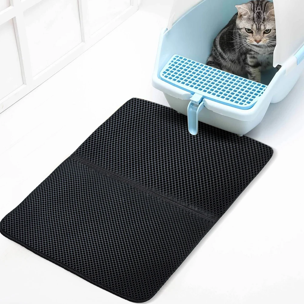 mat 2 40x50cm Кошачий наполнитель коврик для животных Pet Cat двухслойный EVA кошачий наполнитель коврик милая форма нескользящий кошачий наполнитель коврик для животных s - Цвет: mat 2 40x50cm