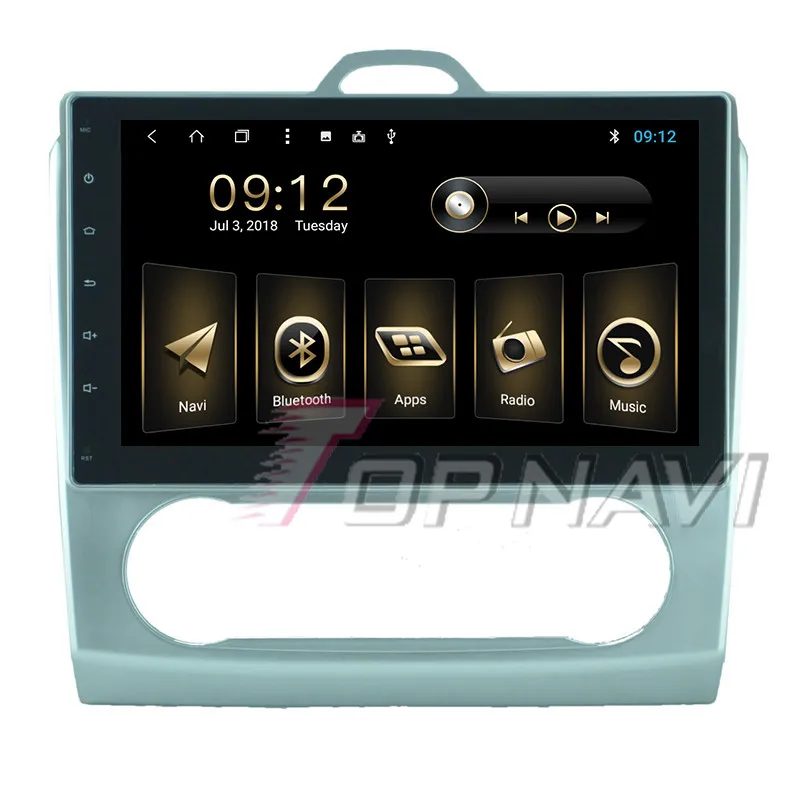 Автомобильный проигрыватель 10 1 'ɺndroid 8 для Ford Focus 2008 2009 2010 2011 Ручной Topnavi