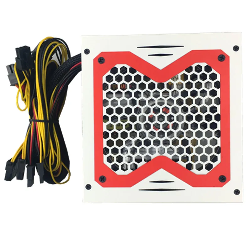 Блок питания 12 В PSU 600 Вт настольный блок ATX для ПК светодиодный игровой вентилятор