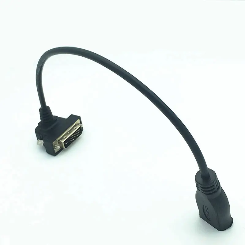 Высокоскоростной HDMI Женский к DVI 24 + 1 мужской 90 Угловой кабель 0 3 м|Компьютерные